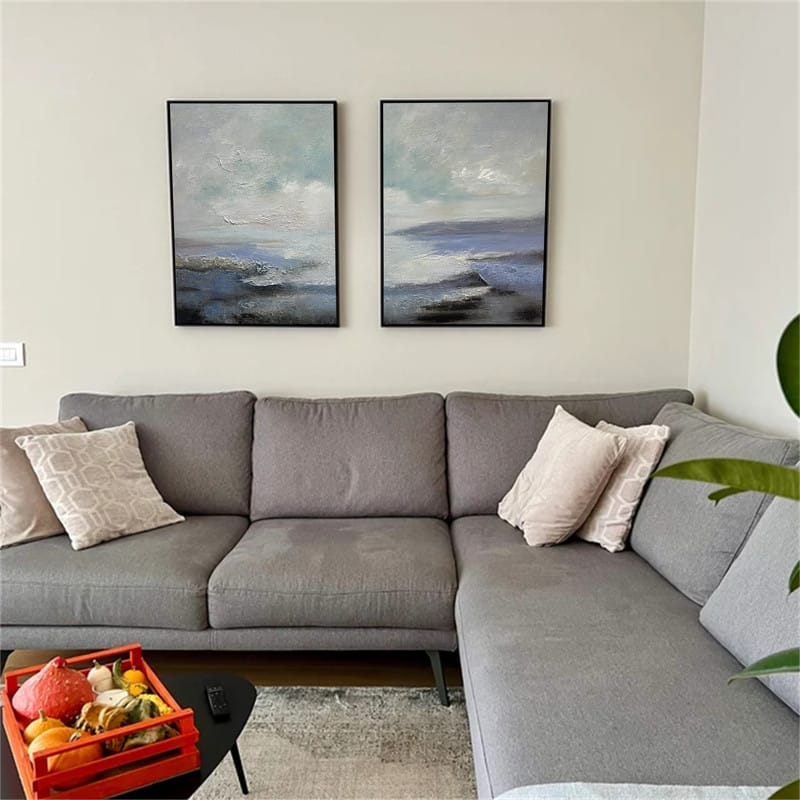 Customer photo review of Abstract Painting Canvas Set of 2 #AP005