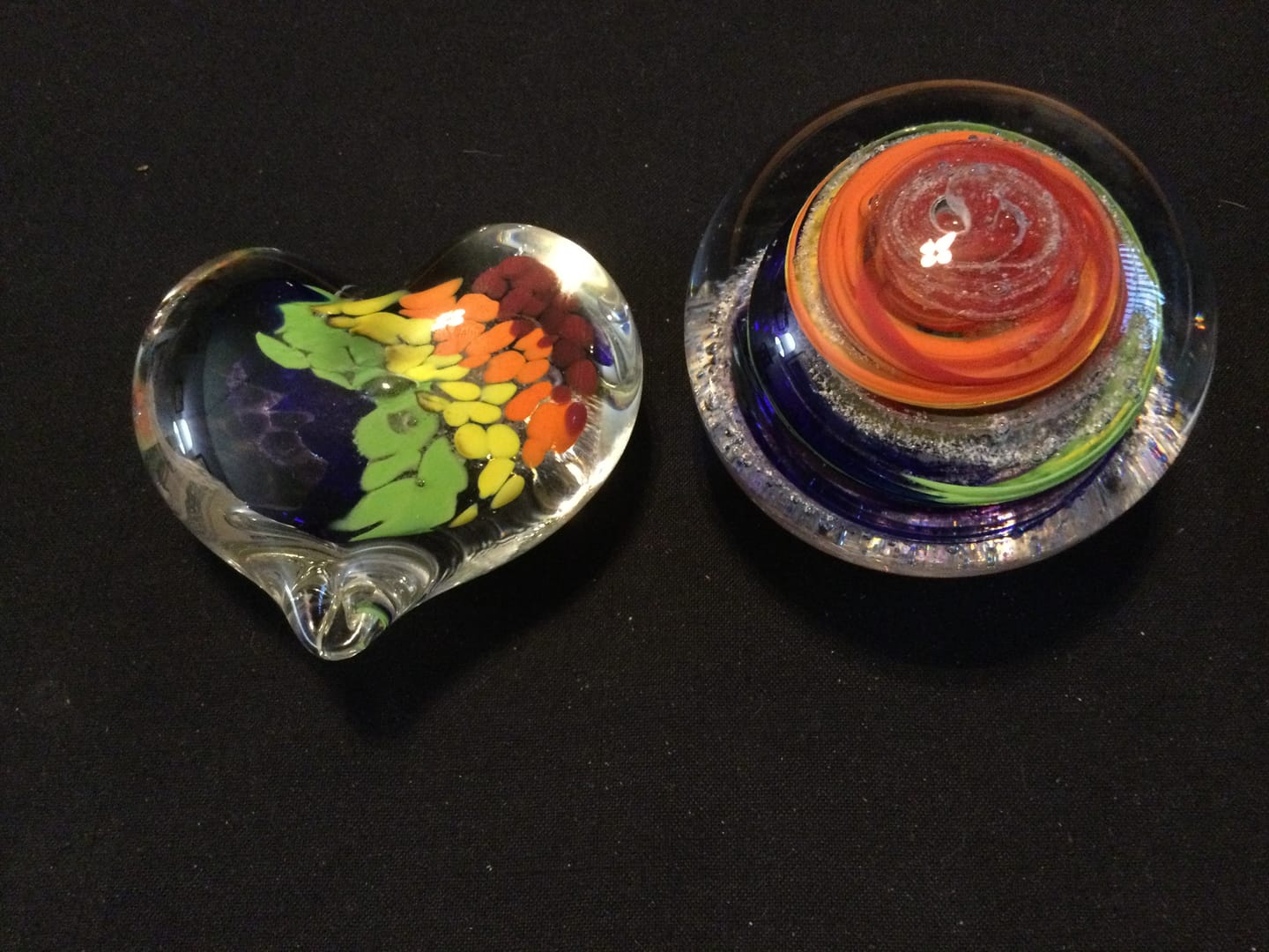 Customer photo review of Rainbow Bridge Swirl with Cremation Ash