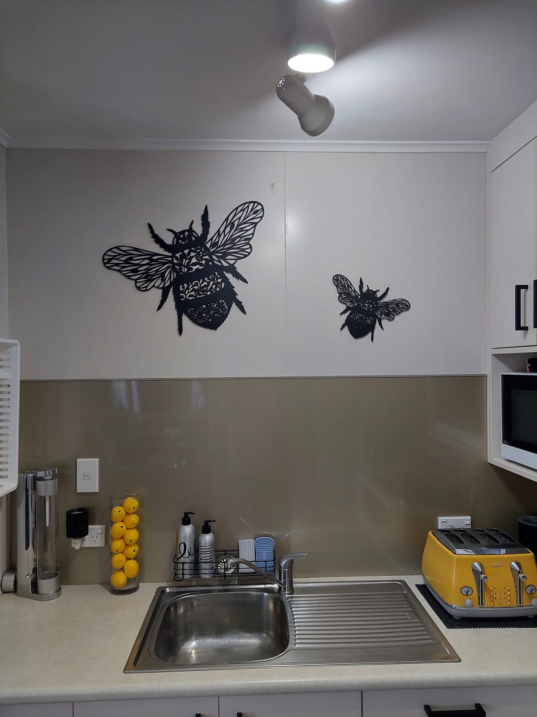 Customer photo review of Floral Bee Wall Art