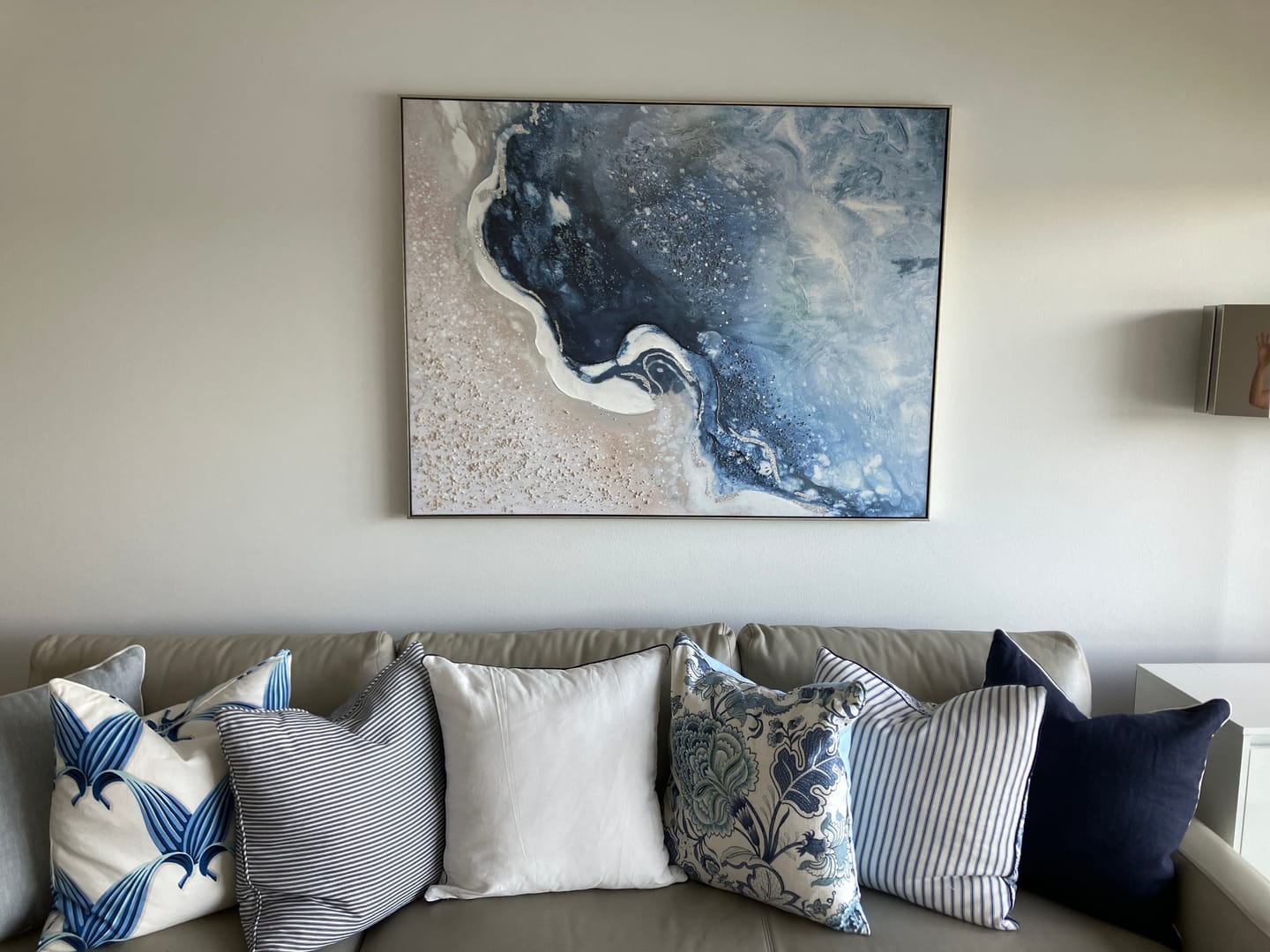Customer photo review of Reef View Canvas In Antique Silver Frame