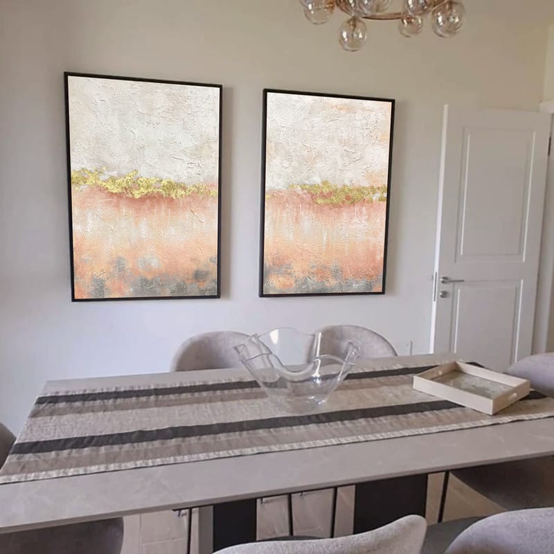 Customer photo review of Abstract Painting Canvas Set of 2 #AP001