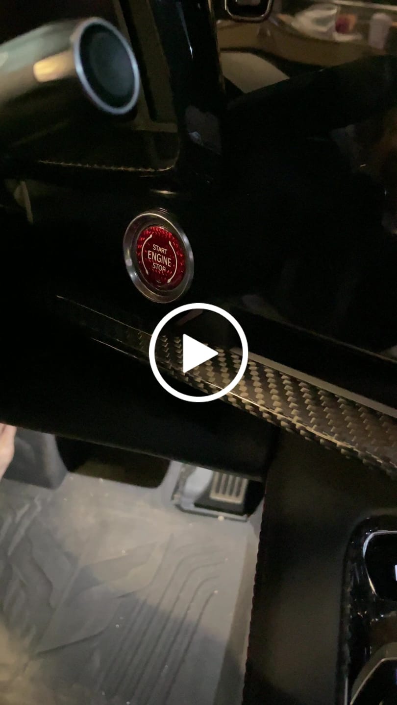 Customer video review of C8 CORVETTE ENGINE START/STOP BUTTON - BLACK, RED, BLUE CARBON FIBER