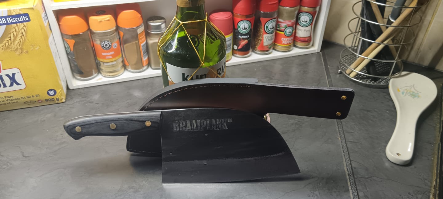 Customer photo review of BraaiPlank™ Hammer Forged Butcher Knife