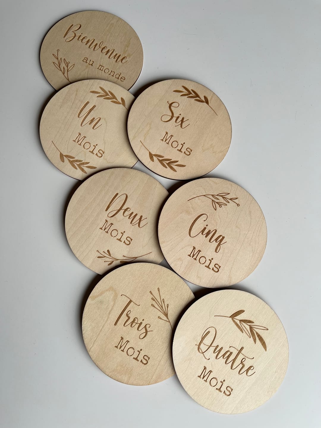 Customer photo review of Cartes Etapes Mois Bébé