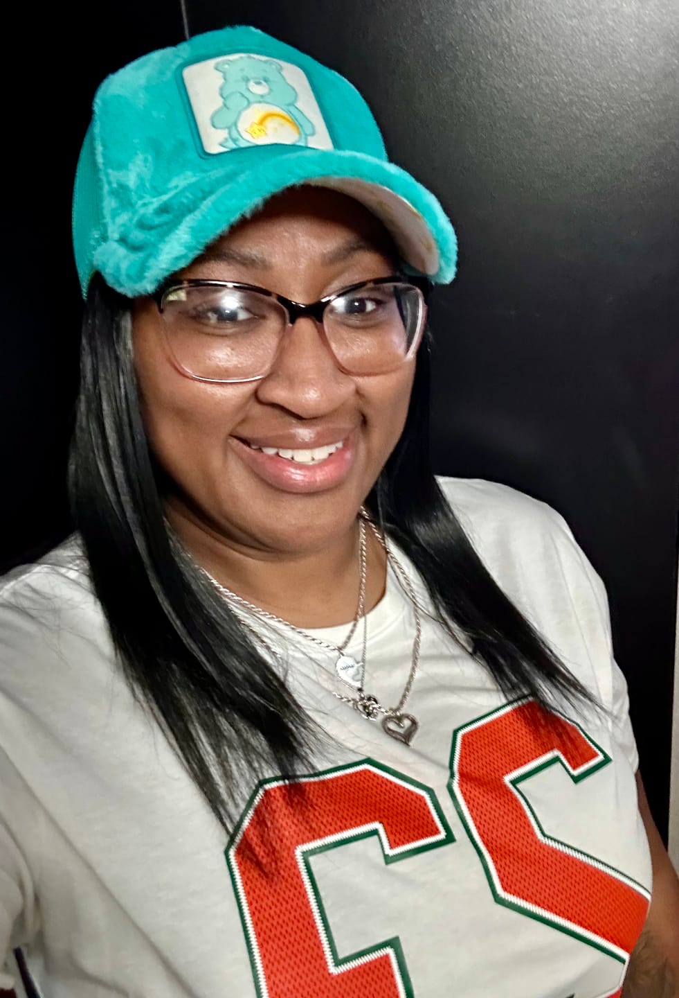 Customer photo review of OVERLORD X Care bears:  Wish Bear Trucker Cap