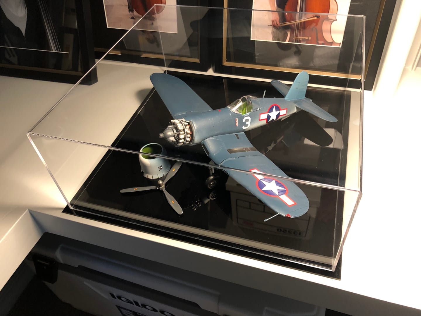 Customer photo review of Versatile Acrylic Display Cases with Double Sheet Base with Clear Case