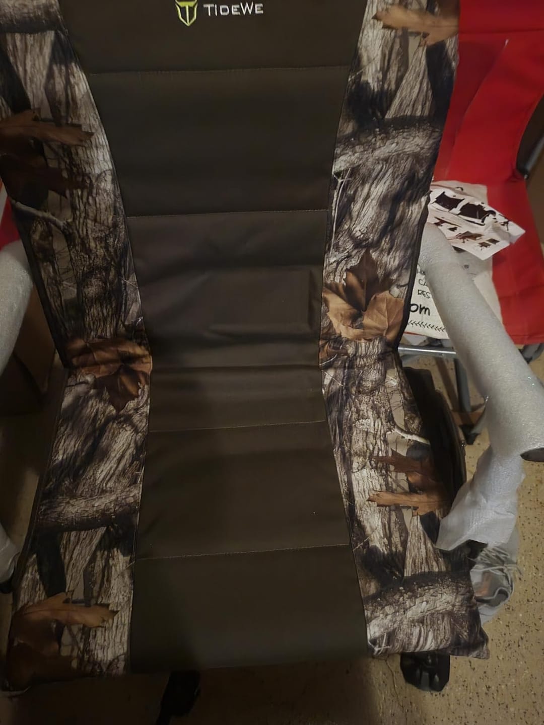 Customer photo review of TideWe Heated Hunting Chair Adjustable Height 360°  Swivel Blind Chair With Armrests