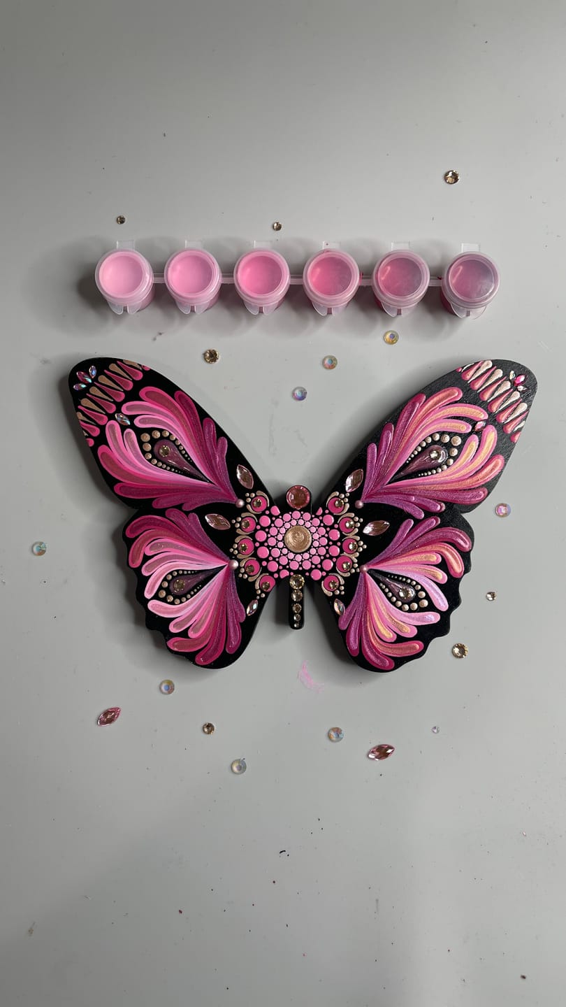 Customer photo review of Unfinished Wood Butterfly Silhouette - Craft- up to 24" DIY