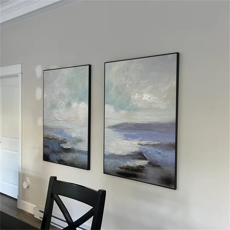 Customer photo review of Abstract Painting Canvas Set of 2 #AP005