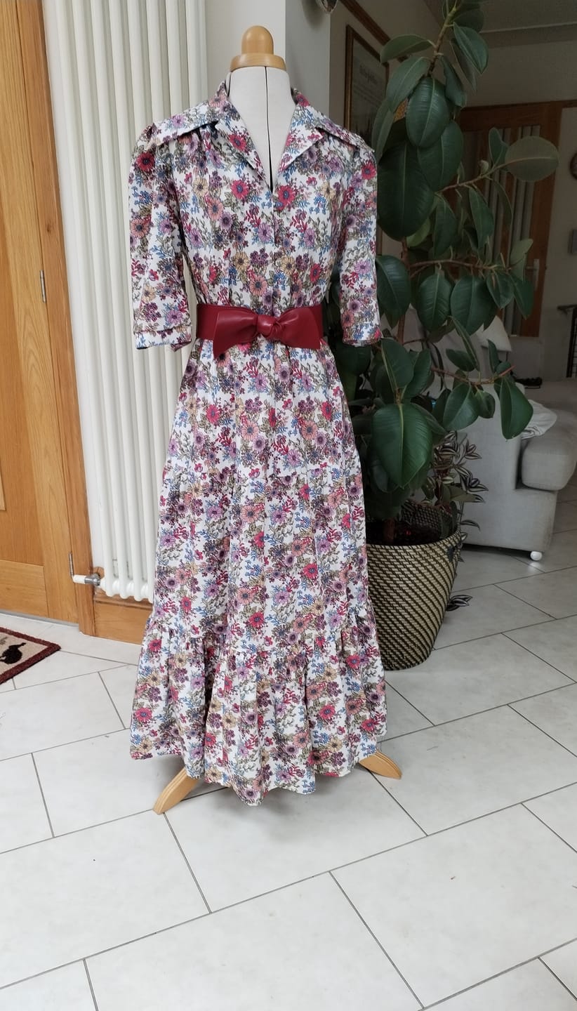 Customer photo review of Floral Drawings Rose & Hubble Cotton Poplin Fabric