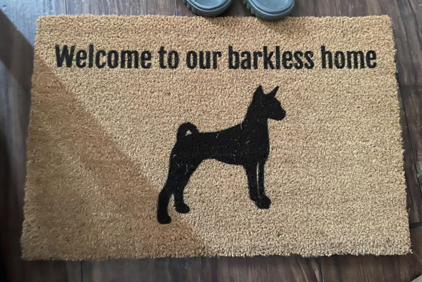 Customer photo review of Fully Personalized Entryway Doormat with Font Options