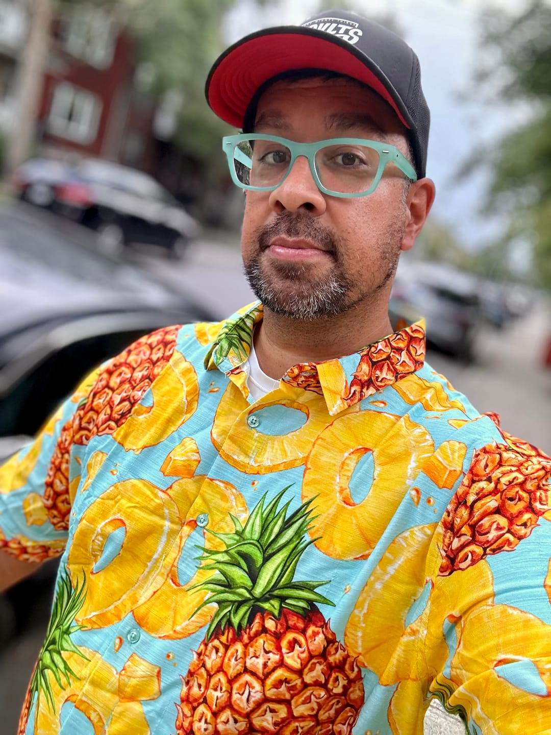 Customer photo review of Pineapple Express – Bamboo Short Sleeve Shirt