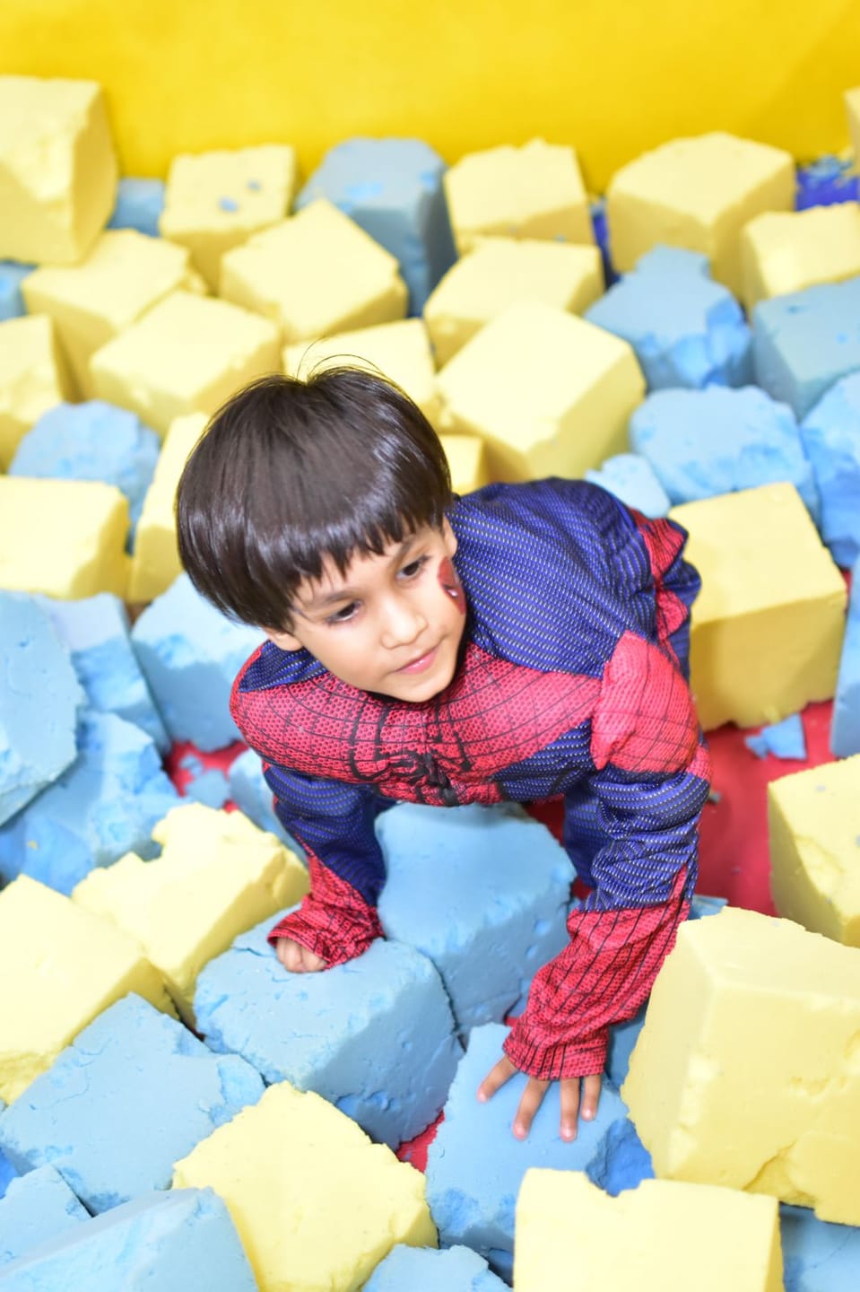 Customer photo review of Fancydresswale Spiderman Premium Muscles Costume