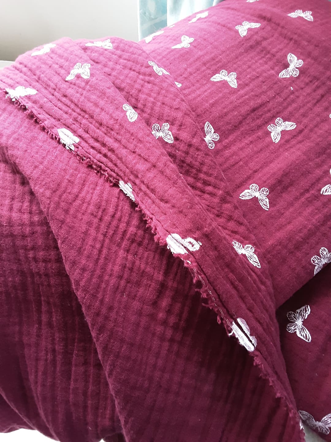 Customer photo review of All Over Butterflies Double Gauze Fabric