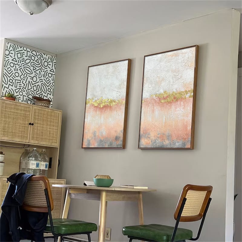 Customer photo review of Abstract Painting Canvas Set of 2 #AP001