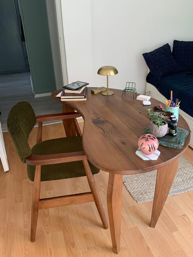 Customer photo review of Ceviz Bilgisayar Masası - Fasulye Model Ofis Masası(El Yapımı)