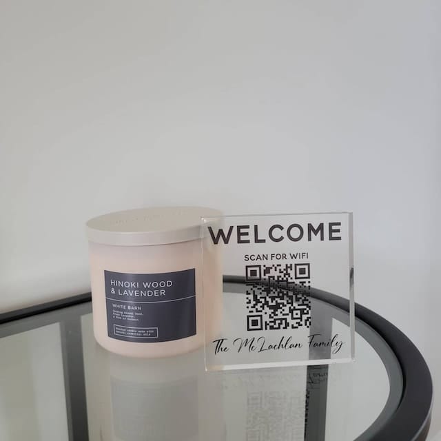 Customer photo review of Automatically Connect Wi-Fi QR Sign