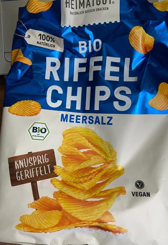 Kundenbewertung mit Foto zu Bio Riffel Chips Meersalz