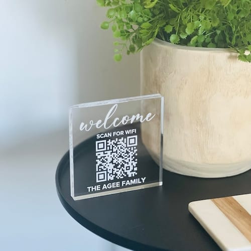 Customer photo review of Automatically Connect Wi-Fi QR Sign