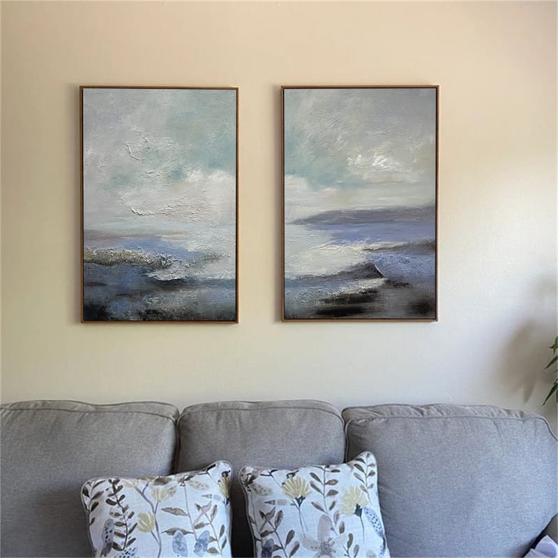 Customer photo review of Abstract Painting Canvas Set of 2 #AP005