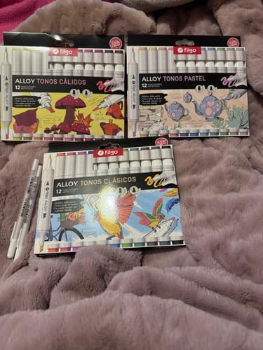Customer photo review of Filgo Alloy - Set 12 Marcadores al Alcohol Tonos Clásicos