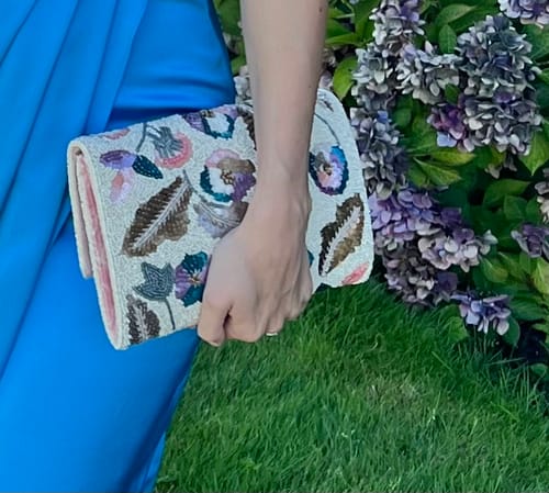 Customer photo review of Pansy Paradise Clutch