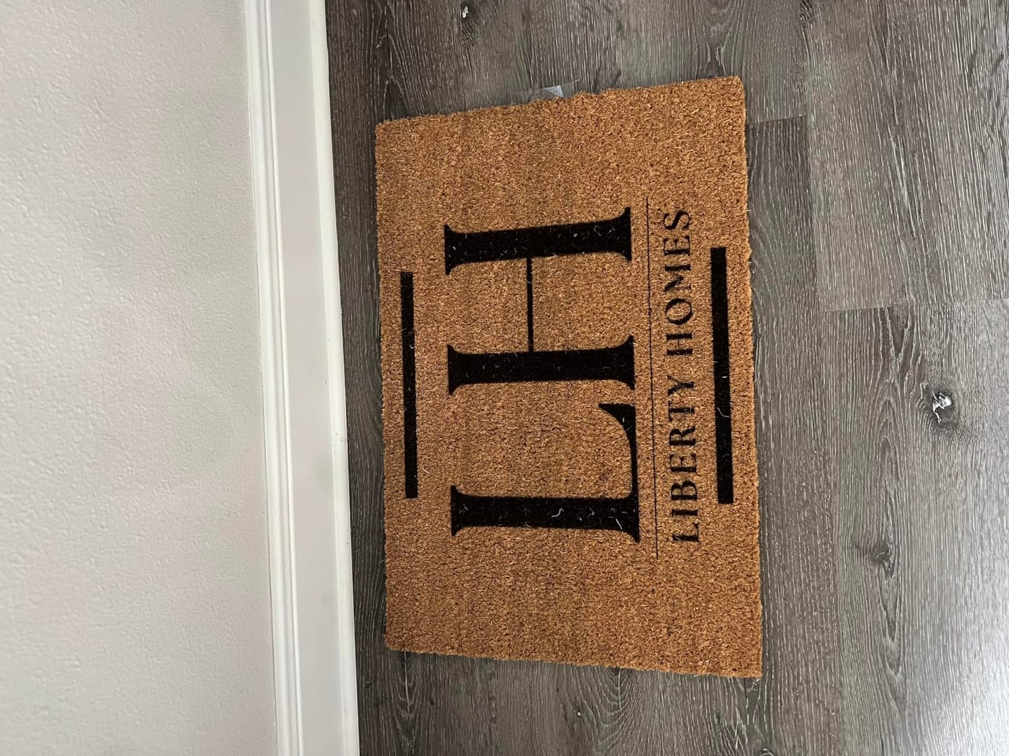 Customer photo review of Fully Personalized Entryway Doormat with Font Options
