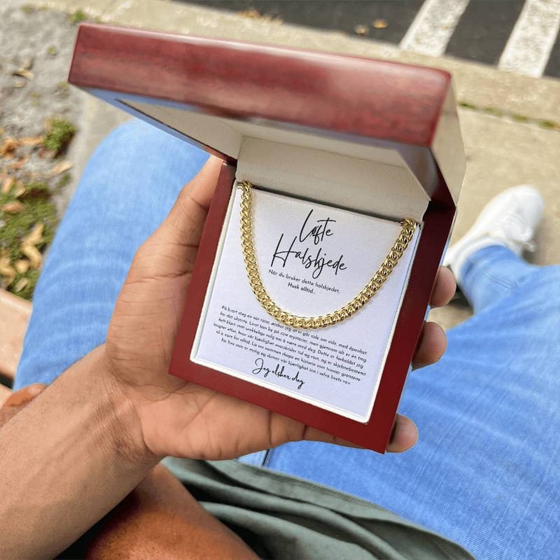 Customer photo review of Løfte Halskjede Til Ham - Cuban Chain