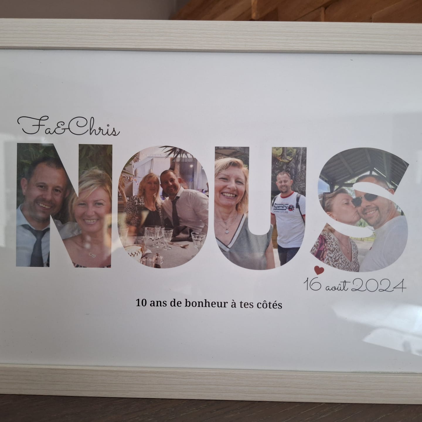 Customer photo review of Nous Lettres - Affiche Personnalisée