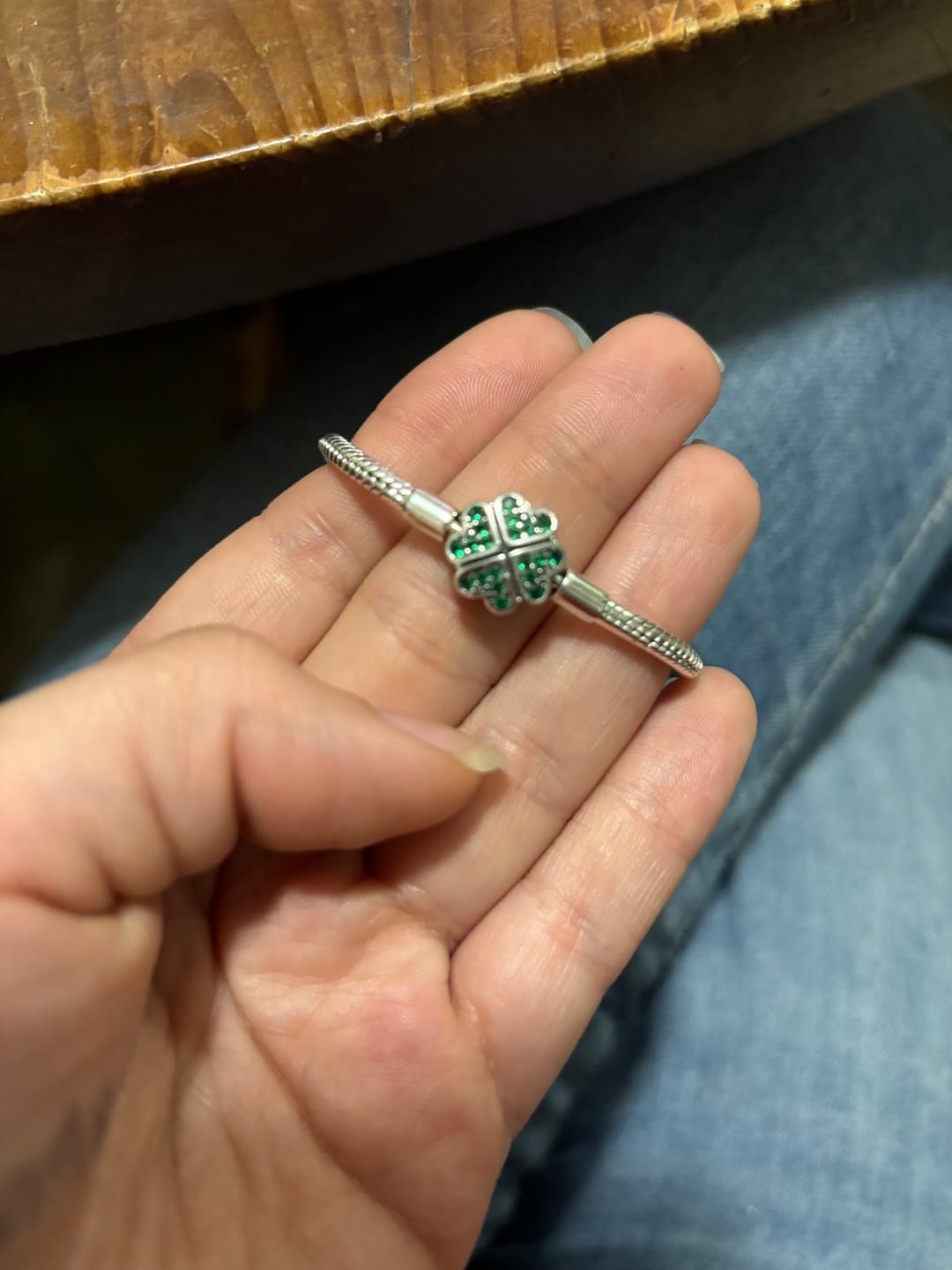 Customer photo review of Pulsera Trebol de la Buena Suerte