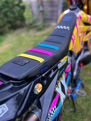 Customer photo review of Custom Seat Cover: 2001-2009 RM125/250