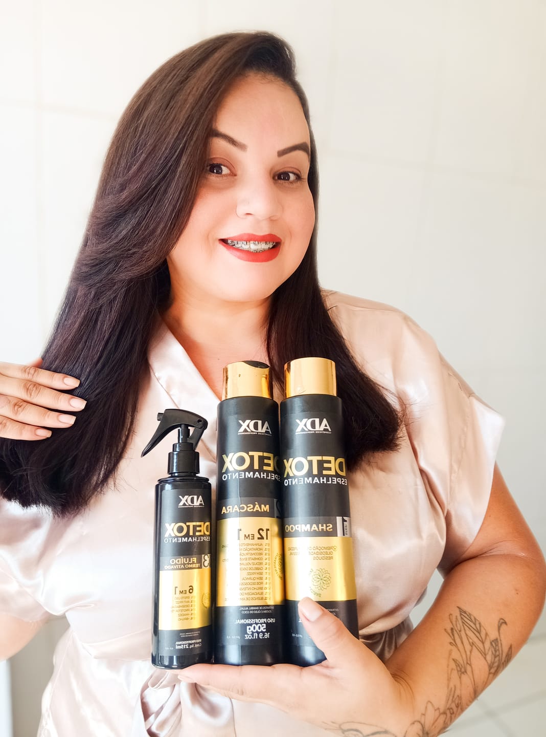 Customer photo review of Kit Progressiva Orgânica (Sem Formol) 1,215ml 3 Passos