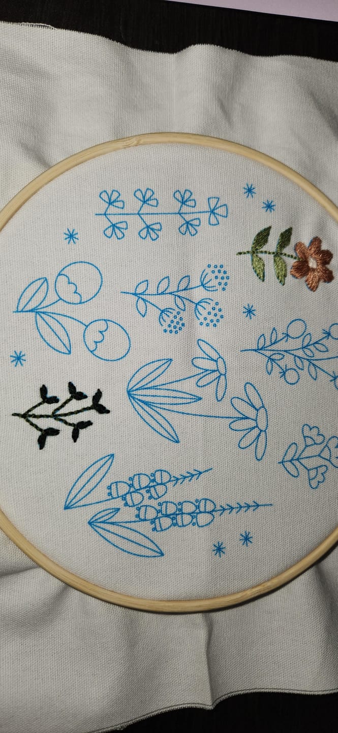 Customer photo review of WILDFLOWER Embroidery Kit