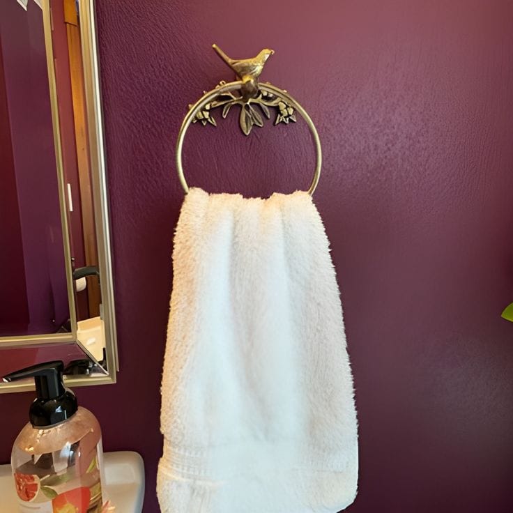 Customer photo review of Brass Bird Bathroom Set - Antique Brass