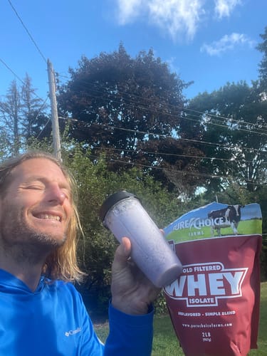 Customer photo review of Whey Protein Isolate Unflavored