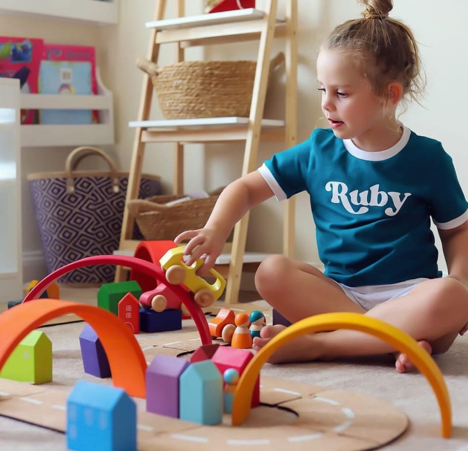 Customer photo review of Prism Play Wooden Rainbow Stacker - Beechwood