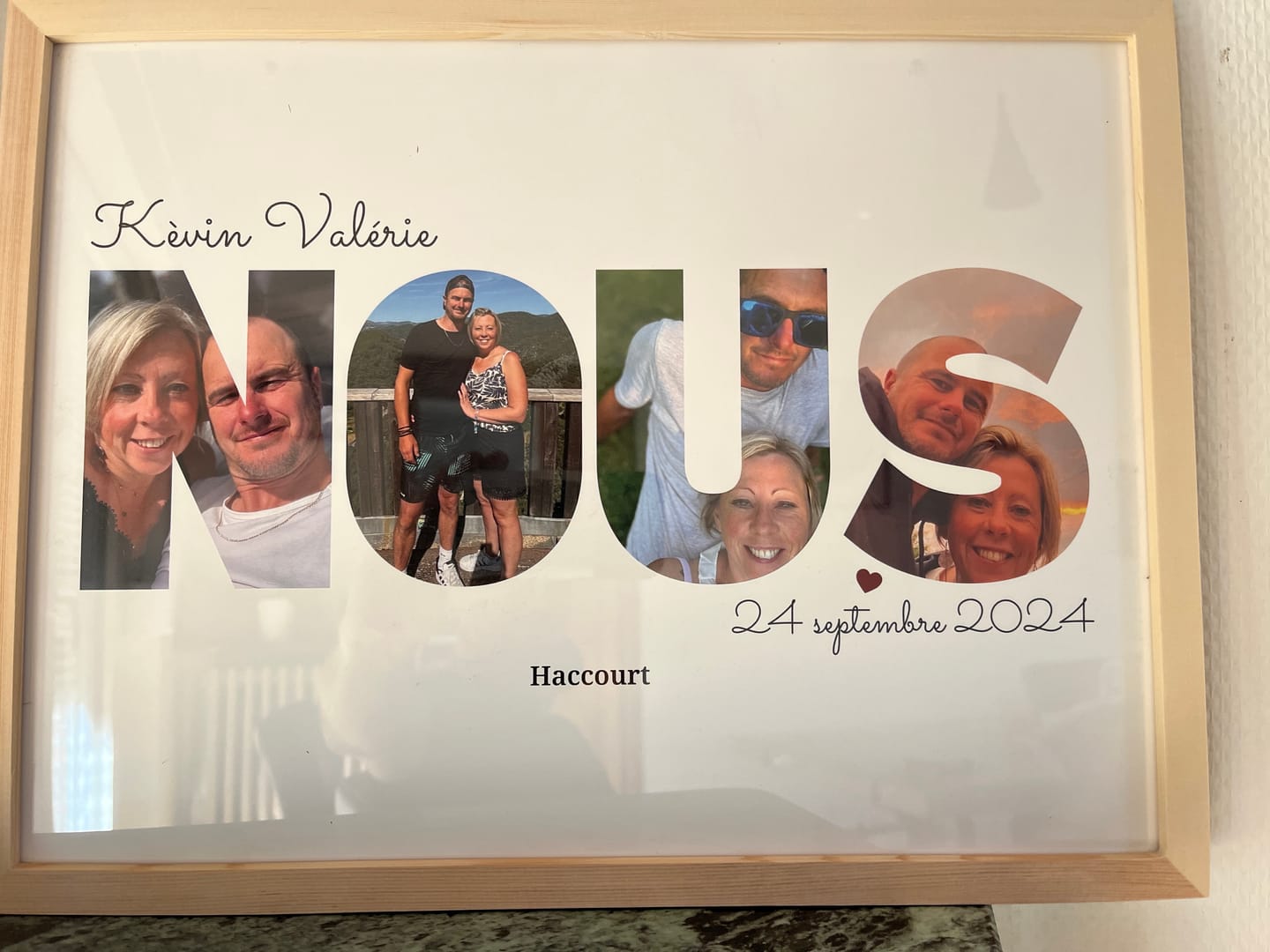 Customer photo review of Nous Lettres - Affiche Personnalisée