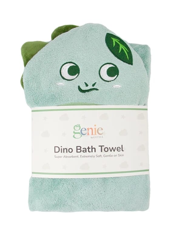Customer photo review of Genie Dino Bath Towel