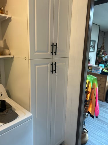 Customer photo review of 22" Wide Tall Pantry Cabinet - Thermofoil Doors