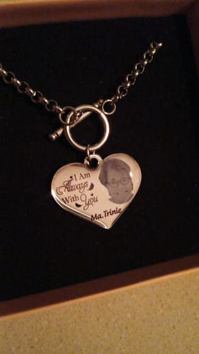 Customer photo review of Personalized Heart Bracelet I'm Always With You - Memorial Gift For Family, Friend