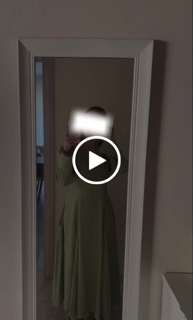 Customer video review of Linen Lace-Up Dress in Sage