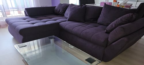 Customer photo review of Colțar extensibil dumonde cu ladă de depozitare si sezut confortabil din spuma HR, Loana Lila 270x185 cm