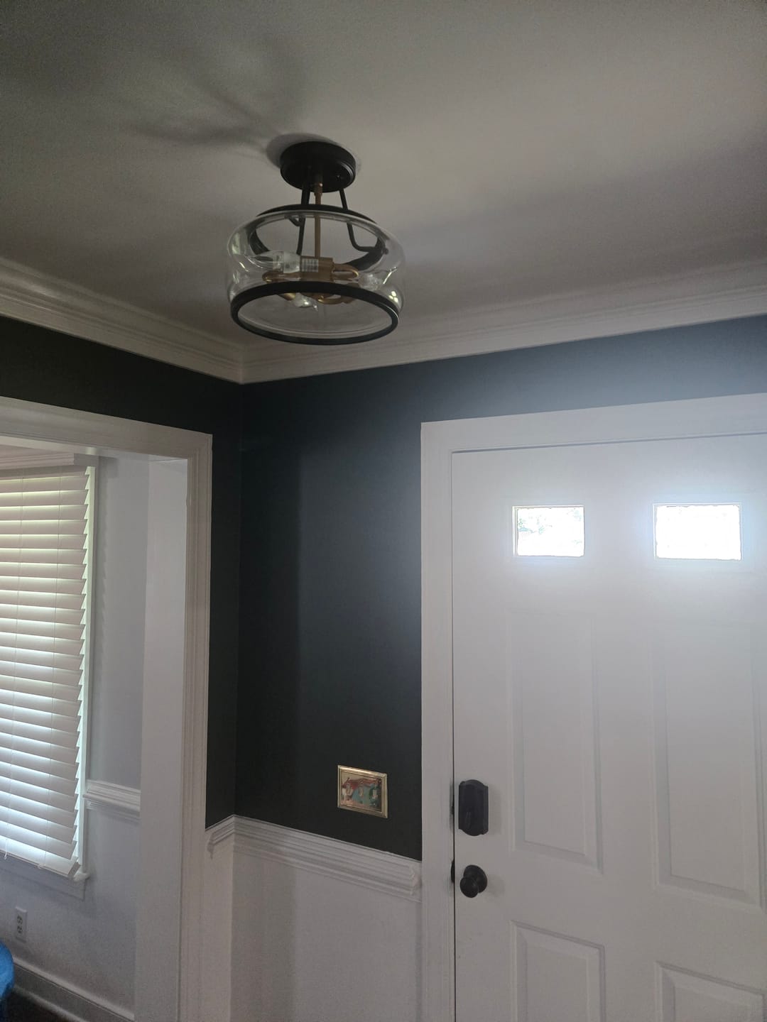 Customer photo review of Modern Farmhouse Drum Glass Semi Flush Mount