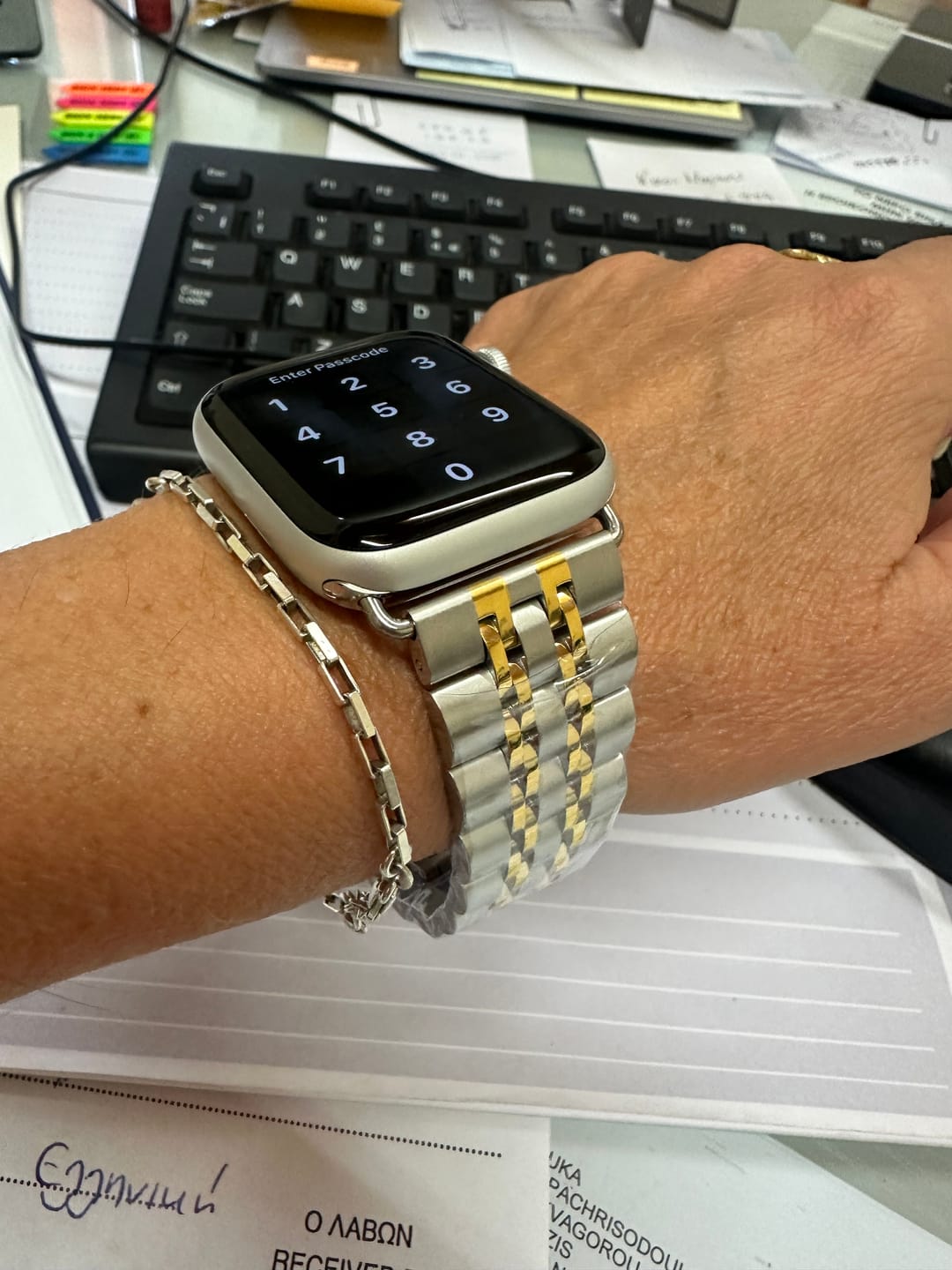 Customer photo review of Themis Stainless Band