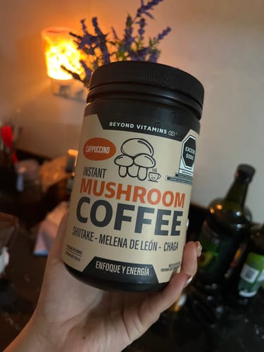Customer photo review of Café Soluble con Hongos Melena de León, Shiitake y Chaga - 27 porciones
