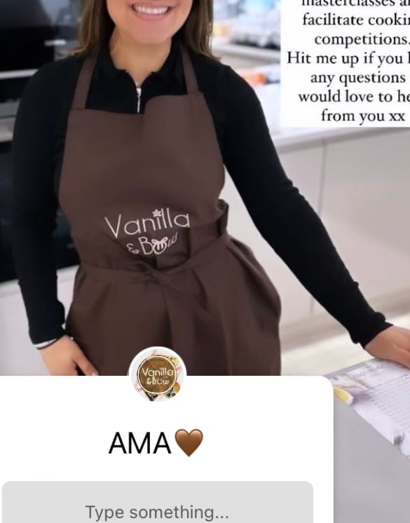 Customer photo review of 100% Organic Cotton Bib Apron PR102