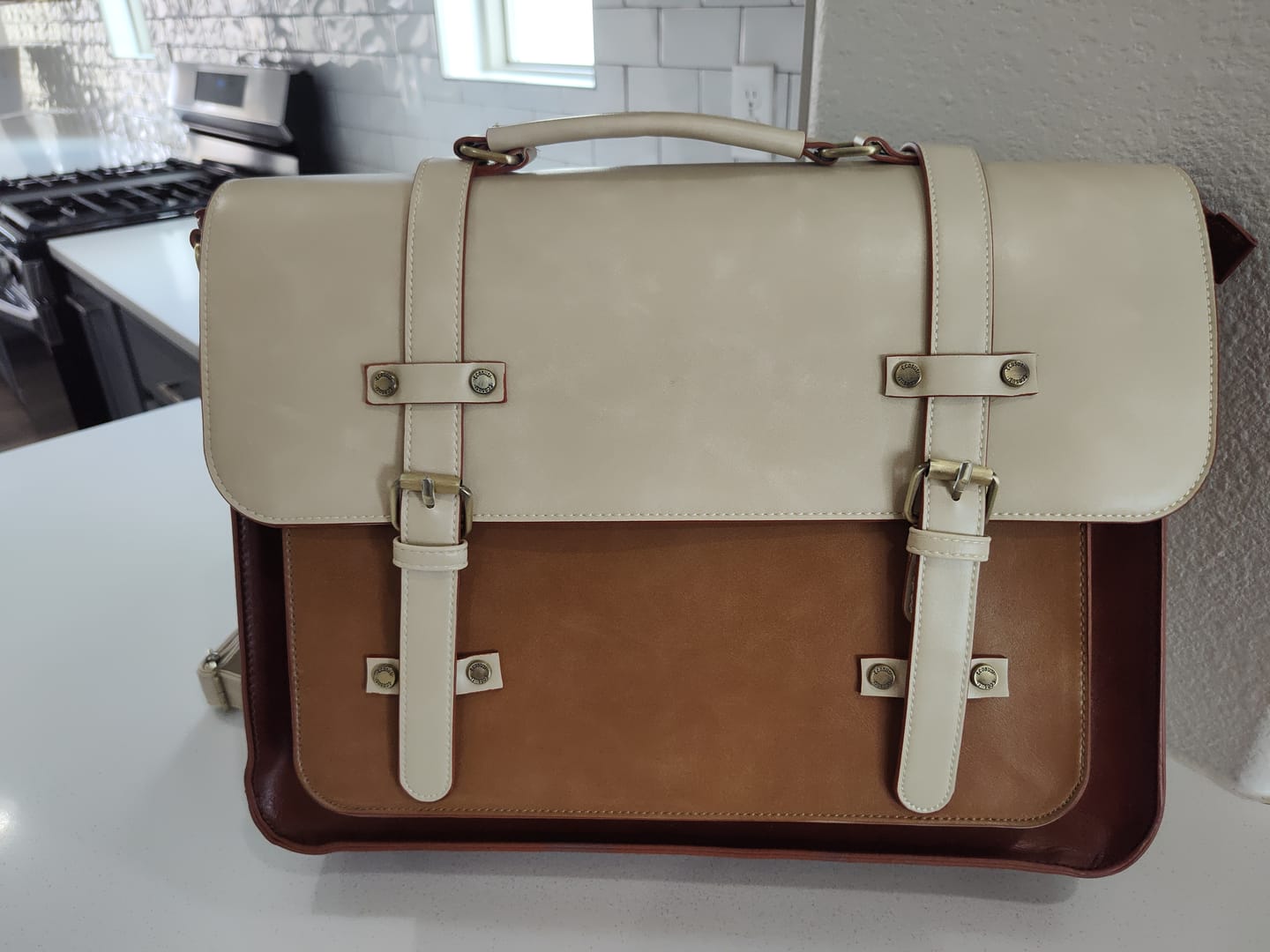 Customer photo review of Cocoa Truffle Ecosusi Classic Bow Briefcase
