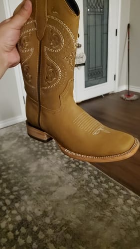 Customer photo review of Men’s Honey Handcrafted Leather Boots