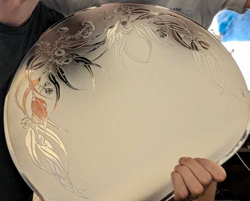 Customer photo review of Large Off Round Platter - Flowering Gum
