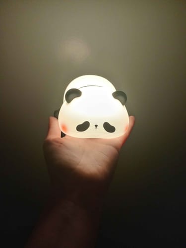 Customer photo review of Sleepy Panda Squishy Night Light